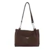 Bolsa Feminina Grande Capacidade Suede Europeia e Americana Outono e Inverno 2024 Nova Bolsa de Ombro para o Dia a Dia Bolsa Tote Popular Retro Literária