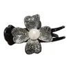 Presilha de Cabelo Flor de Strass para Coque 2026 Novo Modelo Luxo Leve Pinça de Garra para Rabo de Cavalo Alto para Mulheres