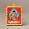 Colgante Thangka del Tíbet Zakilam Cuadrado Aleación de Acero de Titanio Oro Varios Patrones de Minerales Puede Elegir Directo de Fábrica