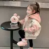 Roupas de Outono e Inverno 2025 para Meninas Nova Moda Veludo de Bebê Menina Tops Engrossados Roupas de Algodão de Outono para Crianças