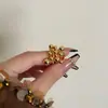 Anillo de Metal con Cuentas Retro Francés para Mujer Diseño de Nicho Personalidad Anillo Abierto para Dedo Anillo Simple de Alta Calidad