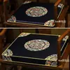 Almofada de Sofá Mogno Estilo Chinês Cadeira Banqueta Poltrona Madeira Maciça Cadeira Chapéu Oficial Esponja Látex Almofada de Cadeira de Jantar Almofada de Cadeira de Chá Verão
