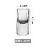 Vaso Transparente de Cristal Repujado en Forma de Bala, Vaso para Licores Grueso con Patrón de Piedra Preciosa, Chupito Doméstico de Alta Gama, Vaso para Brandy Wilder