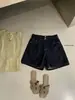 Wgwe8748 Shorts de Mezclilla de Cinco Puntos Rectos de Pierna Ancha de Cintura Alta Nuevos para Mujer Primavera/Verano para Mujeres Petites
