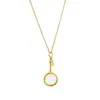 Collar Colgante de Llave Lupa para Mujer, Diseño de Nicho de Lujo Ligero con un Toque de Alta Gama, Cadena Larga para Suéter Estilo Vintage Old Money