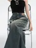 Jeans de Perna Reta Feminino 2024 Verão Tendência Novo Cintura Alta Solto Estilo Americano Retrô Perna Estreita Larga Calça Tendência