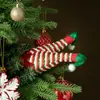 Decoraciones para Árbol de Navidad de Producto Nuevo Transfronterizo Regalos Creativos Piernas de Elfo Navideño Ramas de Árbol Decoraciones de Atmósfera