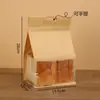 Bolsa de Pan Portátil Bolsa de Papel Estéreo Sellado Lateral de Ocho Lados Bolsa para Tostadas Resistente al Aceite Bolsa para Pan Tostado de 450g Bolsa de Empaque para Horneado