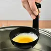 Colher de ovo cozido tipo orelha pendurada, aço inoxidável, para uso doméstico, artefato de ovo cozido, café da manhã, sopa de ovo, separação, colher de ovo cozido no vapor