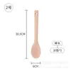 Conjunto de quatro peças de faia não envernizada espátula inclinada estilo japonês espátula antiaderente conjunto de cozinha de faia