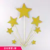 Bandera de Amor Estrellas Felices con Purpurina Día de San Valentín Hermosa Romántica Propuesta Decoración para Pastel de Cumpleaños Tarjeta