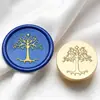 Carimbo de Selo de Cera Vintage Diretamente da Fábrica, Carimbo de Selo de Cera Árvore da Vida, Cabeça de Carimbo de Cobre com Tema de Planta da Floresta para Diário e Selagem de Convites