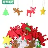 Adornos de Fieltro Navideños Ciervo de Dibujos Animados de Fieltro Decoraciones Colgantes Accesorios para Árbol de Navidad Regalos Decoraciones Navideñas