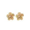Pendientes de Perlas Incrustadas con Flores de Doble Capa Transfronterizos Europeos y Americanos, Moda de Gama Alta y Elegantes, Pendientes Populares de Flor de Perla, Frescos y Dulces