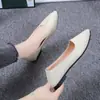 Zapatos planos beige para mujer para uso exterior, nuevo modelo 2026, suela suave, modernos, adecuados para entrevistas de azafata y trabajo, zapatos profesionales antideslizantes