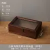 Caja de Almacenamiento de Vidrio con Flor de Begonia Caja Decorativa para Tocador Caja de Madera Retro para Organización de Escombros de Escritorio Caja de Madera con Tapa abatible Decoración