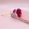 Ramo de Rosas de Lámina de Oro 24K, Flores Artificiales Eternas, Regalo de San Valentín Cumpleaños, Regalo de Navidad, Hecho a Mano