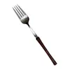 Fábrica de Origen Juego de Cubiertos de Acero Inoxidable, Cuchillo Estrecho de Cintura, Tenedor y Cuchara, Mango Nuevo de Madera de Nogal, Cuchillo de Bistec Estilo Occidental, Cuchara de Postre