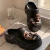 Zuecos de trabajo antideslizantes y transpirables para mujer, zapatos de jardín de verano de suela gruesa y punta cerrada, ligeros y duraderos, cómodos para estar de pie mucho tiempo, adecuados para enfermeras