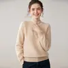 Nuevo Jersey de Media Cremallera Otoño e Invierno para Mujer Tejido de Cachemir para Mujer Holgado Moderno Color Sólido Versátil Tejido de Punto para Mujer