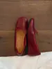 Versión de piel de oveja~Bailarinas estilo francés con lazo y tacón oculto, zapatos de tacón bajo cuadrados para mujer, zapatos de cuero retro para commuting