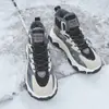 Botas de Nieve para Hombre Invierno Forradas de Felpa Engrosadas Cálidas Impermeables Antideslizantes Botas Martin para Exteriores de Caña Alta Zapatos Grandes de Algodón del Noreste para Hombre