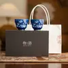 Juego de Tazas de Té de Cerámica con Flores y Mariposas del Fabricante, Taza de Anfitrión Personalizada de Alta Gama para Mujeres, Regalo para Invitados