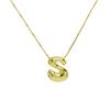 Amazon Venta Caliente 18k Latón Esmalte Globo Burbuja Lindo Gordito 26 Letras Inglesas Colgante Collar
