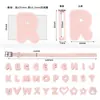 Coleira de Silicone para Animal de Estimação Nome do Animal DIY 26 Letras Coleira com Contas de Silicone Gato Animal de Estimação Coleira de Desenho Animado