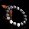 Meteorito de Obsidiana Prateada Natural Planeta Olho Duplo DIY Feito à Mão Contas Miçangas Bracelet Colar Contas Redondas Contas Individuais Contas Soltas