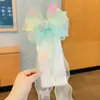 Diadema Infantil Niña Lazo Arcoíris Trenzado Pasador Tocado Coleta Cinta para el Cabello Pasador Accesorios para el Cabello de Niña de Verano