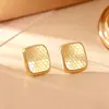 Brincos Geométricos Quadrados de Favo de Mel com Gelo Triturado Criativos, Moda de Alto Padrão, Brincos Exquisitos e Brilhantes, Acessórios Populares Europeus e Americanos