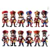 Conjunto de 12 Peças de Quebra-Nozes Fofo de Noz Pendurado Decorações de Feriado de Madeira Pingentes de Árvore de Natal Enfeites de Presente Enfeites Pendurados