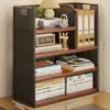 Prateleira de armazenamento para mesa, organizador de livros para mesa de casa, prateleira de lanches para sala de estar, porta-copos, organizador de mesa de escritório