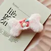 Lindo Pasador de Pelo de Hueso de Peluche Dibujo Animado Sanrio Pasador Infantil Kuromi Pinza Lateral My Melody Accesorio para el Cabello