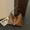 Bolsa tote retro estilosa e de alta qualidade, grande capacidade, para mulheres, nova coleção 2026, bolsa de ombro moderna e casual para o dia a dia