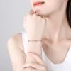 Pulsera de cintura pequeña de plata de ley 925 para mujer, estilo coreano, diseño elegante y sencillo, ideal como regalo para estudiantes.