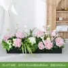 Combinação de Paisagismo com Plantas Verdes Simuladas Hc-At7, Flores Simuladas e Decorações de Flores Artificiais, Ornamentos Decorativos para Floreiras de Pátio Externo