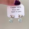 Pendientes colgantes de cristal de imitación azul del lago Baikal: diseño simple y elegante, con un toque de sentido, que combinan con todo.