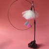 Fabricante en stock, pluma de alambre de acero, divertido palo para gatos, juguete para gatos auto-Hi, resistente a las mordeduras, lana, divertido palo para gatos, oferta especial de Amazon