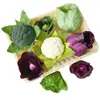 Modelo de Verdura Simulada Lechuga Falsa Repollo Brócoli Hojas Verdes Hojas de Shanghái Modelo de Gabinete Decoración para Casa