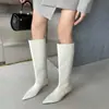 Primeiro Encontro Outono/Inverno Bico Fino Botas Longas para Mulheres 2026 Novo Estilo Salto Fino Salto Médio Sexy Versátil Acima do Joelho Emagrecedoras Botas Altas