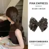 Estilo coreano de alta qualidade, temperamento suave e pegajoso, bolinhas pequenas, laço, prendedor de banana, para o topo da cabeça, coque, meio preso, clipe de cabelo versátil