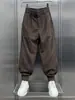 Pantalones Casuales de Pana de Alta Gama para Hombre, Nuevo Estilo Invierno 2025, Forrados de Polar y Engrosados, Pantalones Harem de Corte Ajustado para Hombre