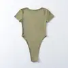 Top de una pieza para mujer, cuello en V de manga corta, estilo 'hot girl', nuevo de verano 2023, camiseta interior sexy para adelgazar la cintura