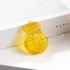 Bolsa da Sorte Pequena de Vidro Presente de Inauguração Decoração de Sala de Estar Cristal Amarelo Bolsa da Sorte Pequena Ornamento de Bolsa de Dinheiro