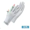 Luvas de Seda de Gelo com Proteção Solar para Mulheres, Luvas Finas com Proteção UV para Dirigir, Proteção Solar, Respiráveis, Antiderrapantes, Luvas Sem Dedos com Tela de Toque
