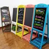 Pizarra Negra Pequeña de Madera Maciza Personalizada para el Hogar, Soporte para Flores, Pizarra para Tienda, Soporte Móvil, Pizarra Publicitaria Creativa, Madera Comercial
