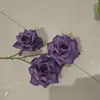 Flor Artificial Tres Cabezas Rosa Diamante Fabricante Venta Directa Cama Floral de Gama Alta Nueva Flores para Cama Flores de Boda Materiales Florales Esenciales