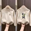 Otoño/Invierno 2026 Nueva Camiseta Térmica de Felpa para Niños con Cuello Medio Alto y Mangas Largas Capa Base Ropa Interior Cálida Elegante para Niños Tallas Mediana a Grande